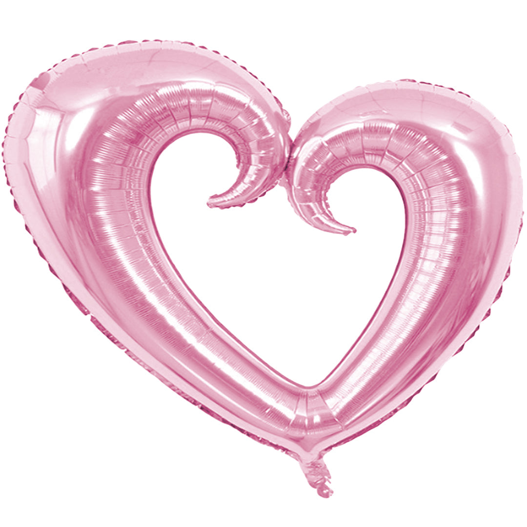 Globo Metálico de Corazón Rosa