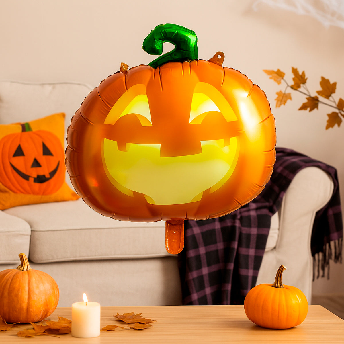 Globo Metálico de Calabaza  - Halloween