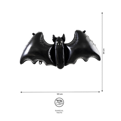 Set de 3 Globos de Halloween: Murciélagos y Gato Negro