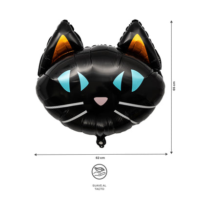 Set de 3 Globos de Halloween: Murciélagos y Gato Negro