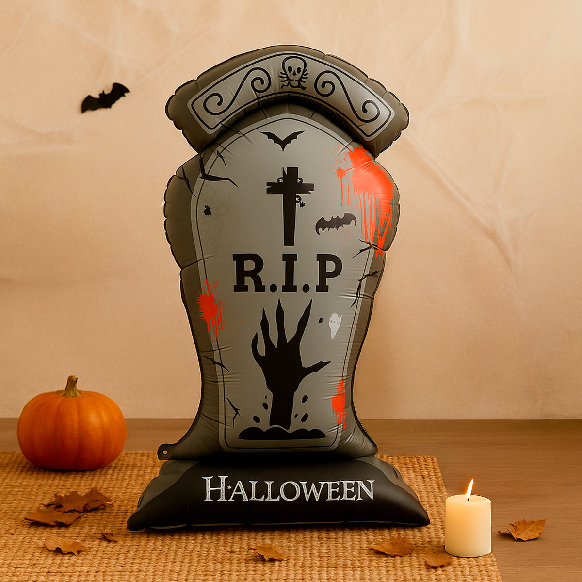 Globo Metálico Gigante de Lápida R.I.P. - Halloween