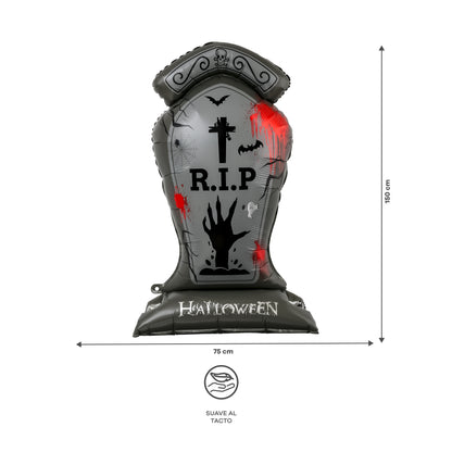 Globo Metálico Gigante de Lápida R.I.P. - Halloween