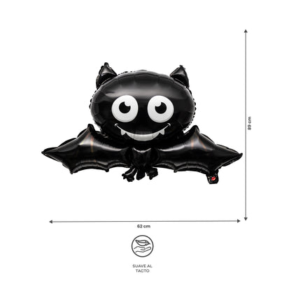 Set de 3 Globos de Halloween: Murciélagos y Gato Negro