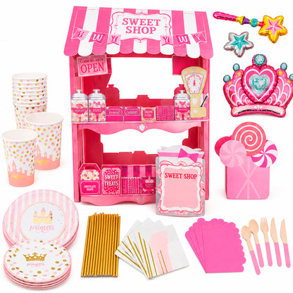 Kit de Fiesta Castillo Real: Platos, Vasos, Cubiertos, Popotes, Servilletas y Decoración