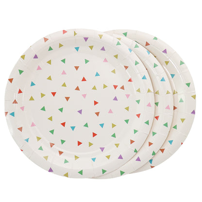 Plato 9" Triángulos 8 Piezas