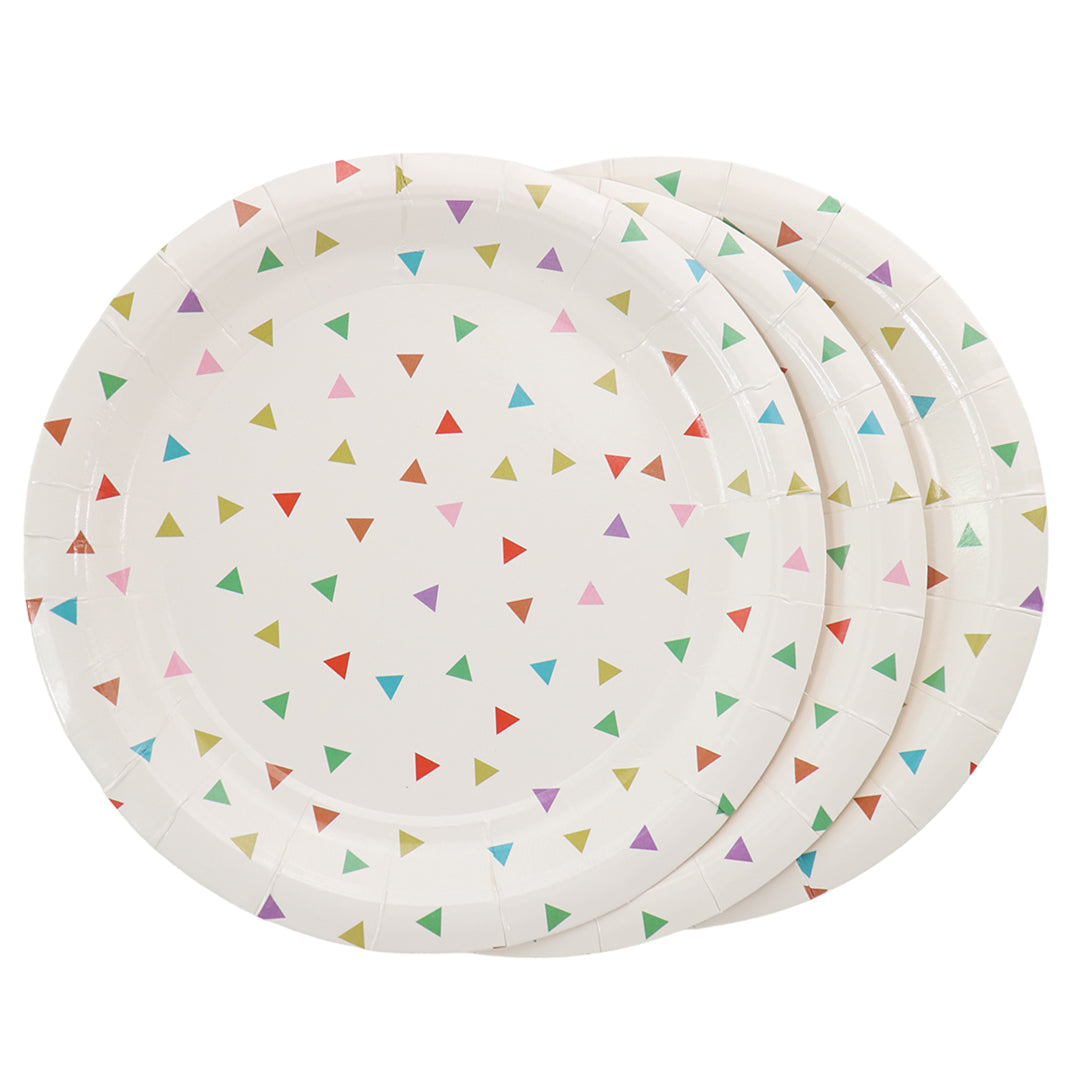 Kit de Fiesta Confeti Multicolor: Platos, Vasos, Cubiertos, Popotes, Servilletas y Decoración