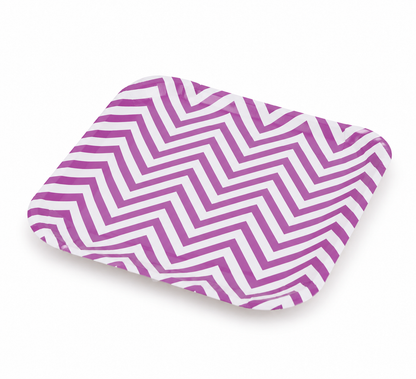 Platos Desechables Cuadrados Diseño Zigzag Morado - 8 Piezas 9"