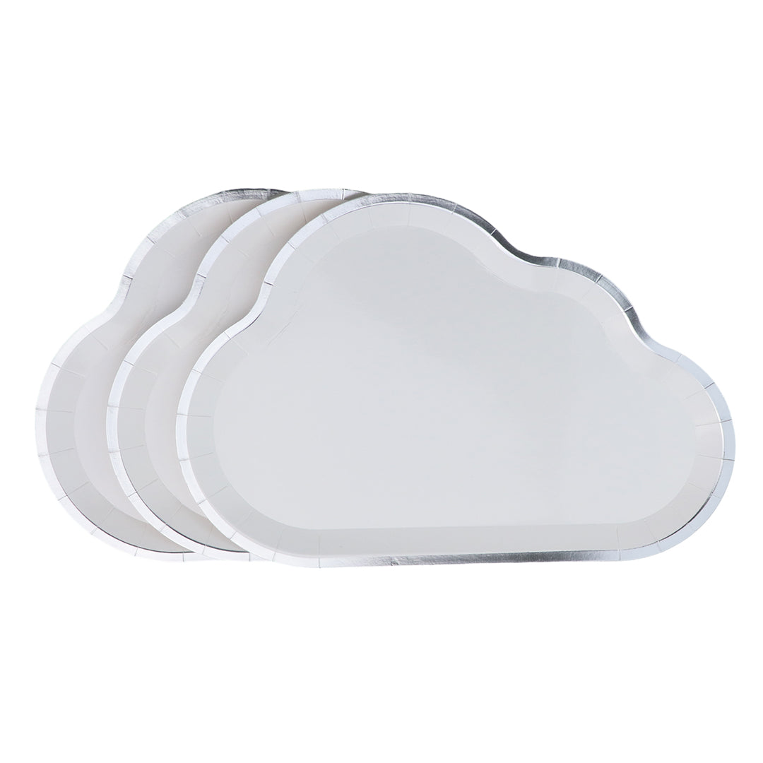 Plato 9" Nube Blanca 8 Piezas