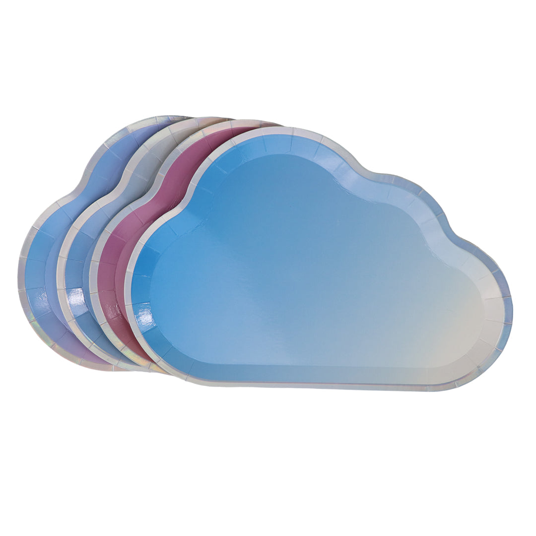 PLato 9" Nube Multicolor 8 Piezas