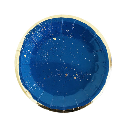 Kit de Fiesta Collection Azul Rey: Platos, Vasos, Cubiertos, Popotes, Servilletas y Decoración