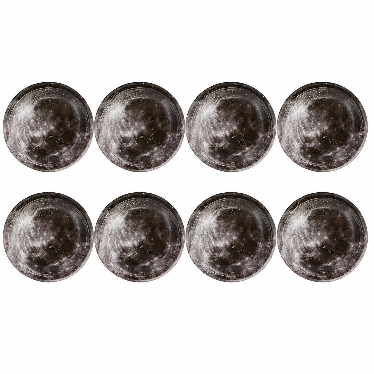 Platos Desechables Diseño Luna - 8 Piezas 6"