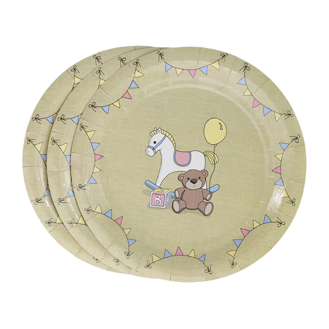 Plato 9" Oso Caballo 8 Piezas