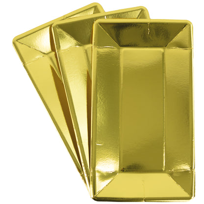 Kit de Fiesta Gold Stripes: Platos, Vasos, Cubiertos, Popotes, Servilletas y Decoración