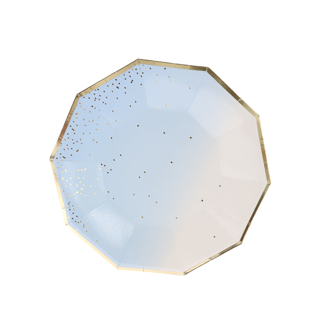 Plato 7" Azul Blanco 8 Piezas