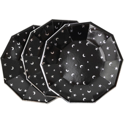 Kit de Fiesta Black is Black: Platos, Vasos, Cubiertos, Popotes, Servilletas y Decoración