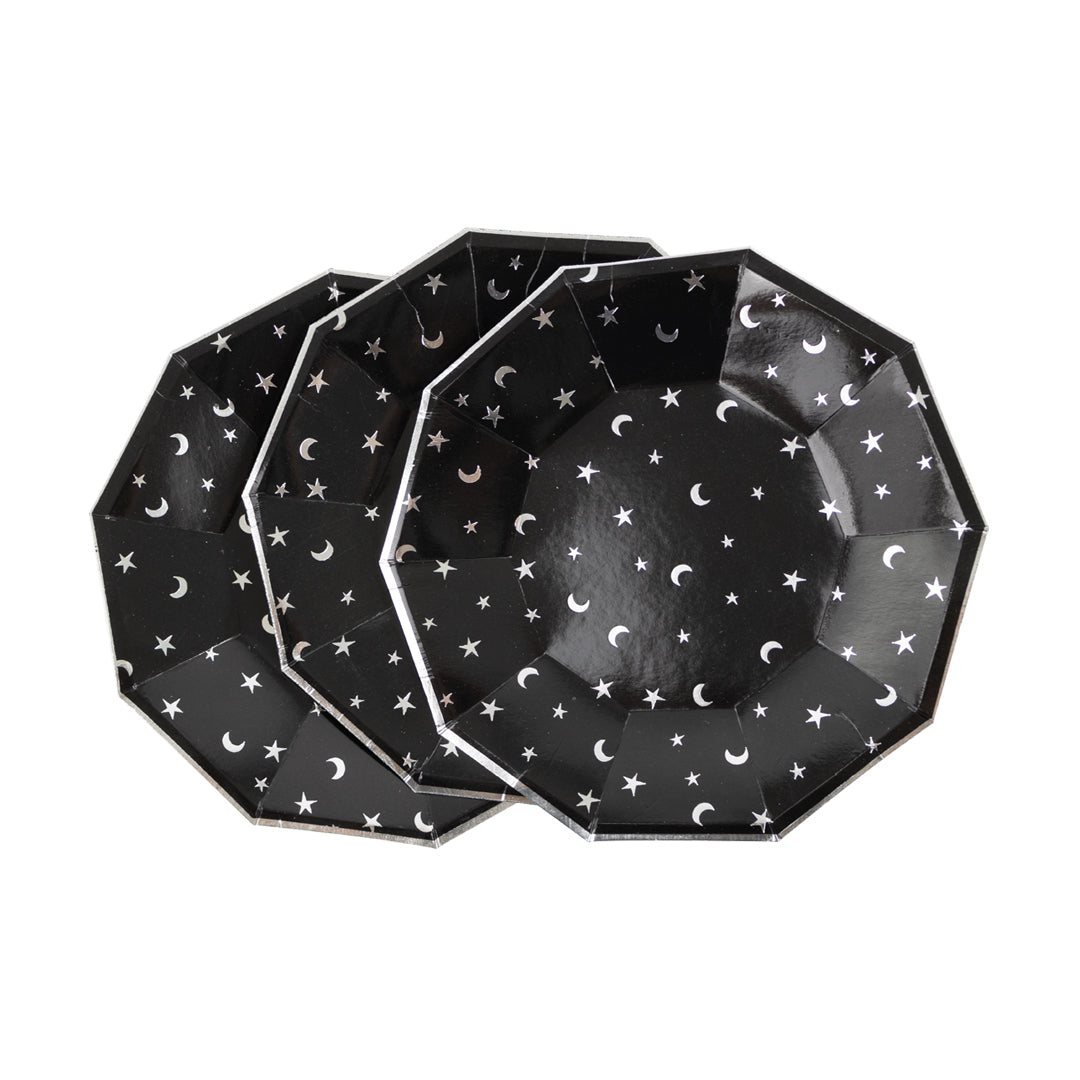 Kit de Fiesta Black is Black: Platos, Vasos, Cubiertos, Popotes, Servilletas y Decoración