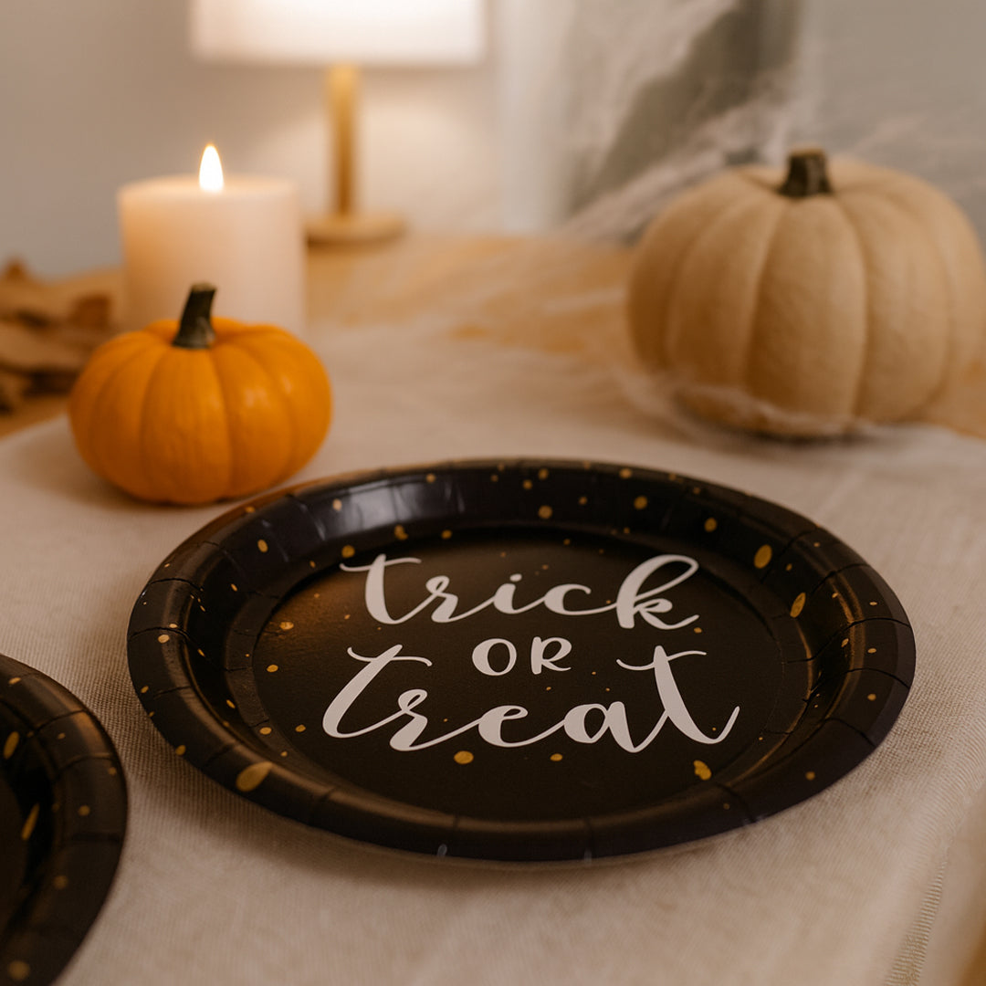 Set de Platos de Fiesta de Halloween "Trick or Treat"