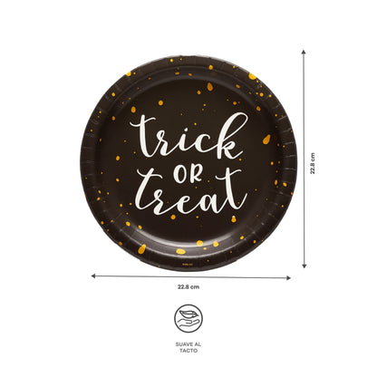 Set de Platos de Fiesta de Halloween "Trick or Treat"
