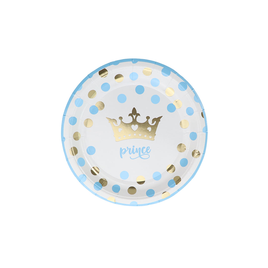 Kit de Fiesta Pequeño Príncipe Azul: Platos, Vasos, Cubiertos, Popotes, Servilletas y Decoración