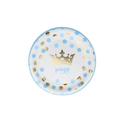Kit de Fiesta Pequeño Príncipe Azul: Platos, Vasos, Cubiertos, Popotes, Servilletas y Decoración