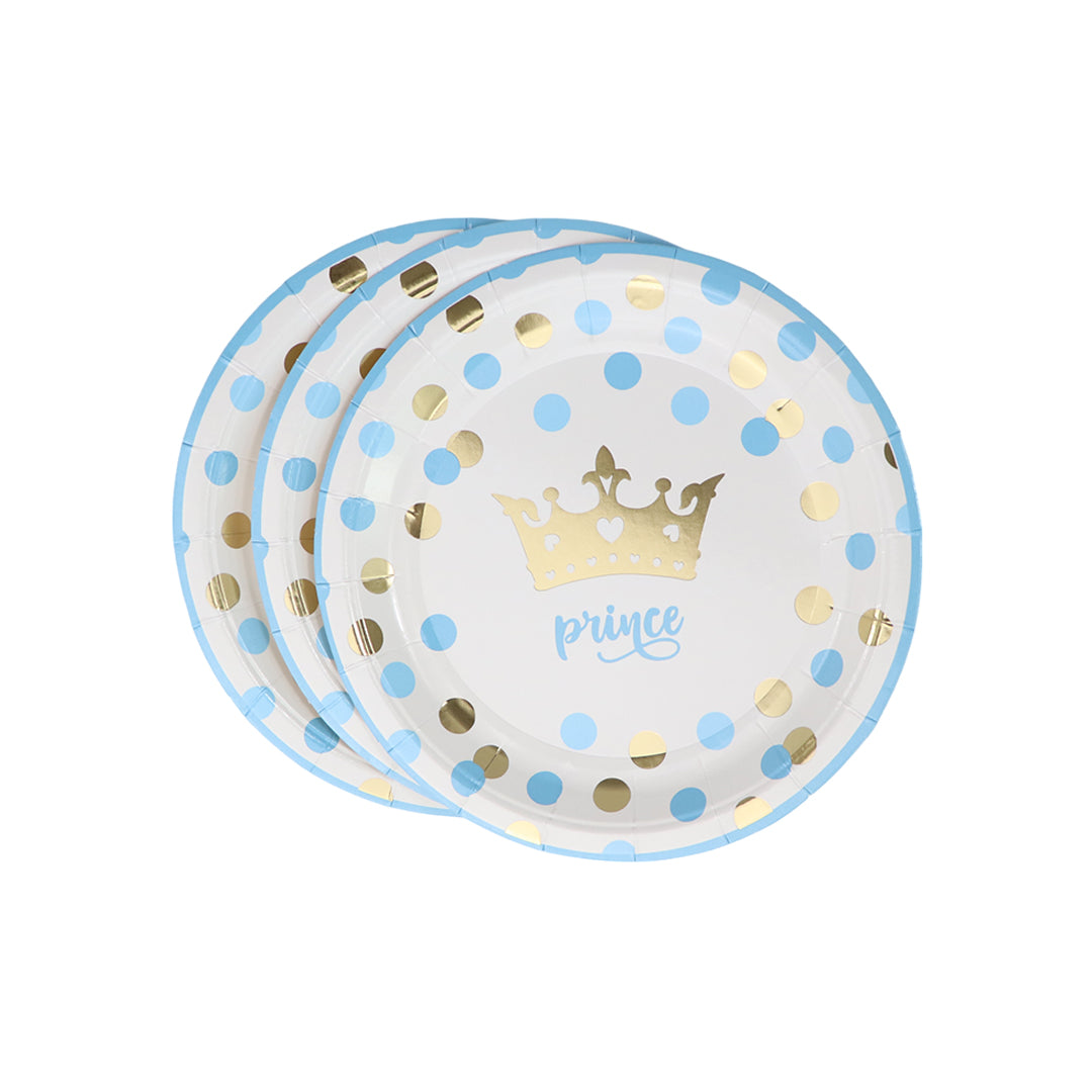 Kit de Fiesta Pequeño Príncipe Azul: Platos, Vasos, Cubiertos, Popotes, Servilletas y Decoración