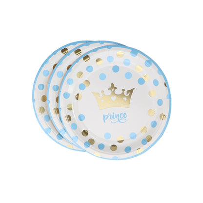 Kit de Fiesta Pequeño Príncipe Azul: Platos, Vasos, Cubiertos, Popotes, Servilletas y Decoración