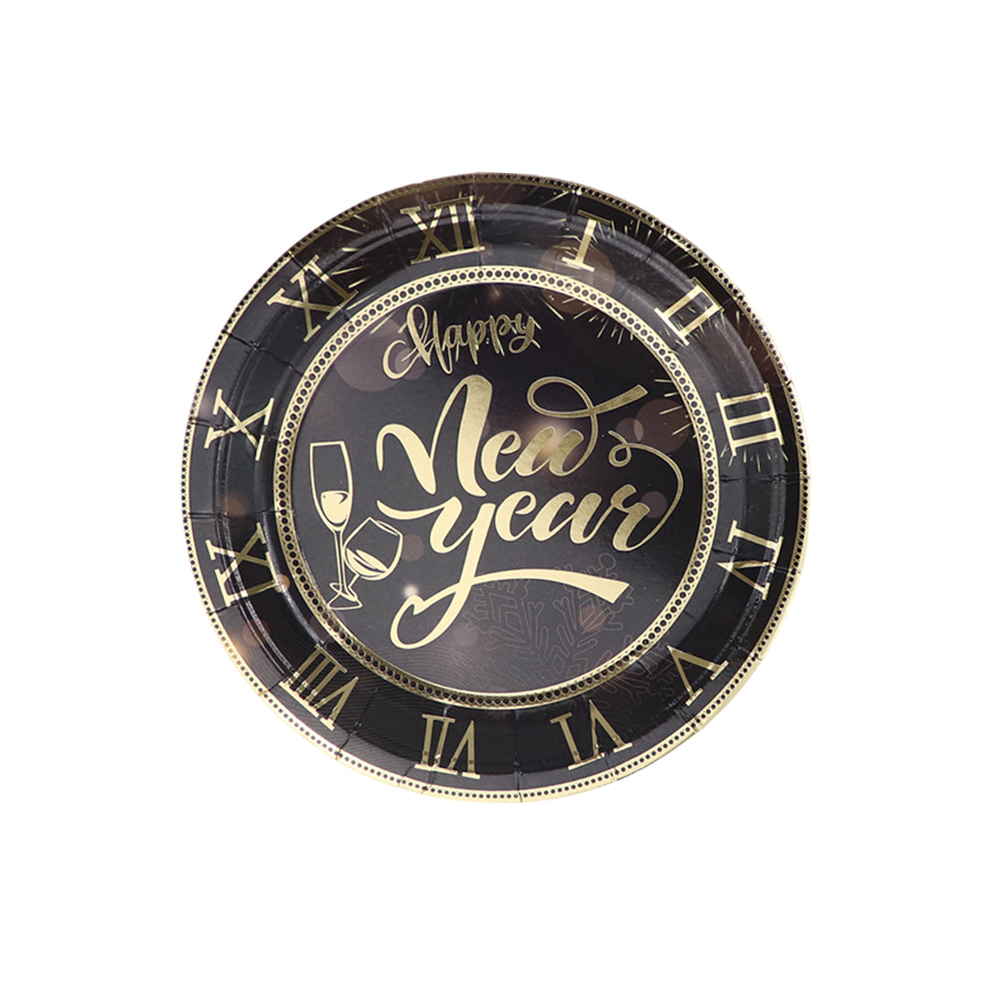 Set de Platos de Fiesta Happy New Year - 8 piezas
