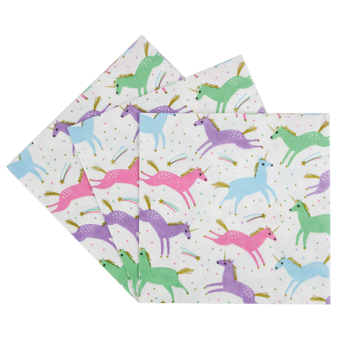 Kit de Fiesta Candy Unicornio: Platos, Vasos, Cubiertos, Popotes, Servilletas y Decoración