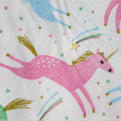 Kit de Fiesta Candy Unicornio: Platos, Vasos, Cubiertos, Popotes, Servilletas y Decoración
