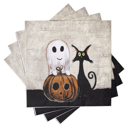 Servilletas Fantasma y Gato -  Halloween