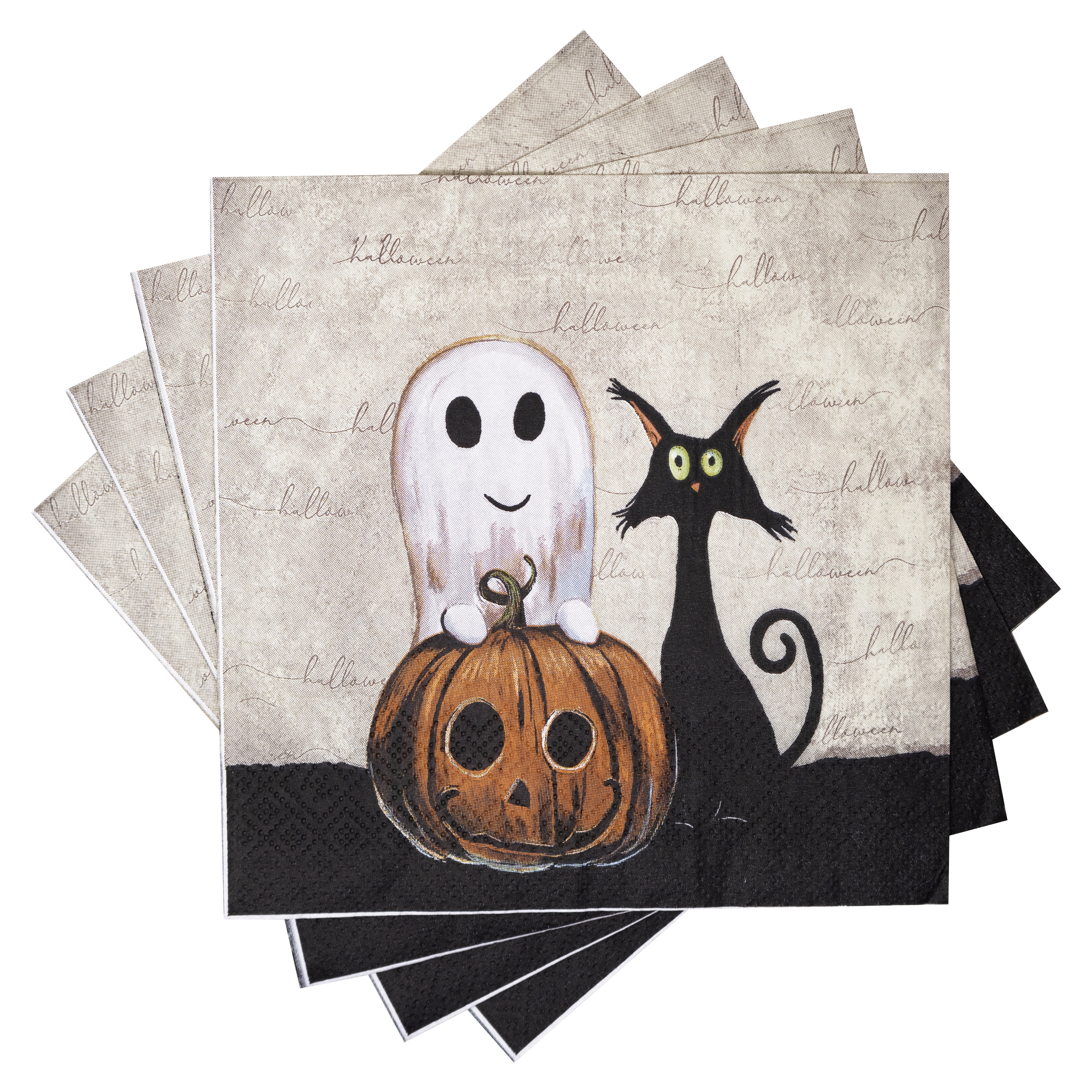 Servilletas Fantasma y Gato -  Halloween