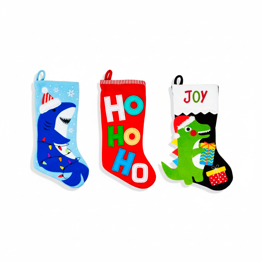 Set de 3 Botas Navideñas “Ho Ho Roar!”
