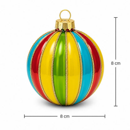 Set de 6 Esferas Navideñas - Colores