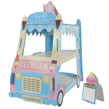 Kit de Fiesta Ice Cream Menta Truck: Platos, Vasos, Cubiertos, Popotes, Servilletas y Decoración