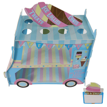 Kit de Fiesta Ice Cream Menta Truck: Platos, Vasos, Cubiertos, Popotes, Servilletas y Decoración