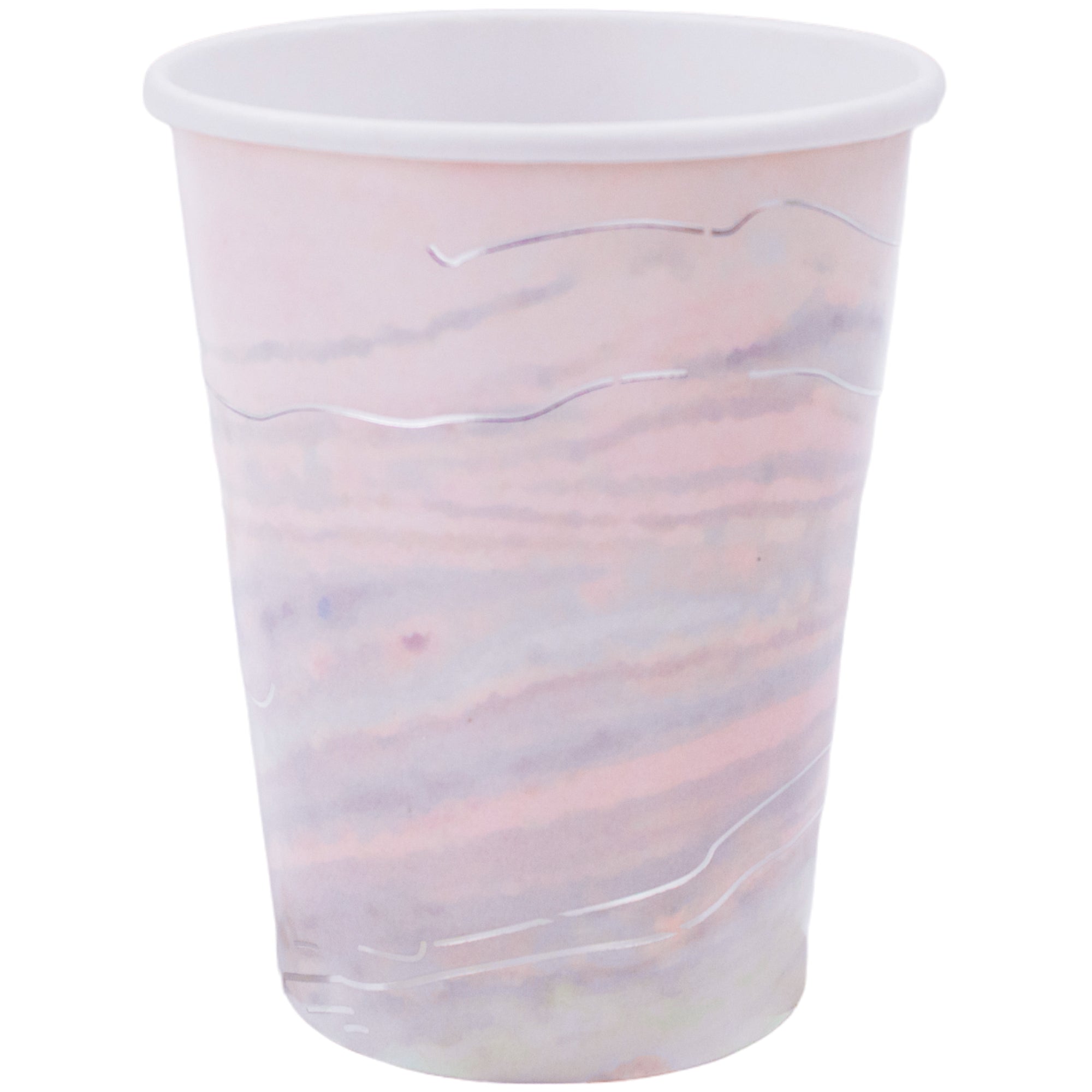 Vaso Marmoleado Rosa 8 Piezas 270ml