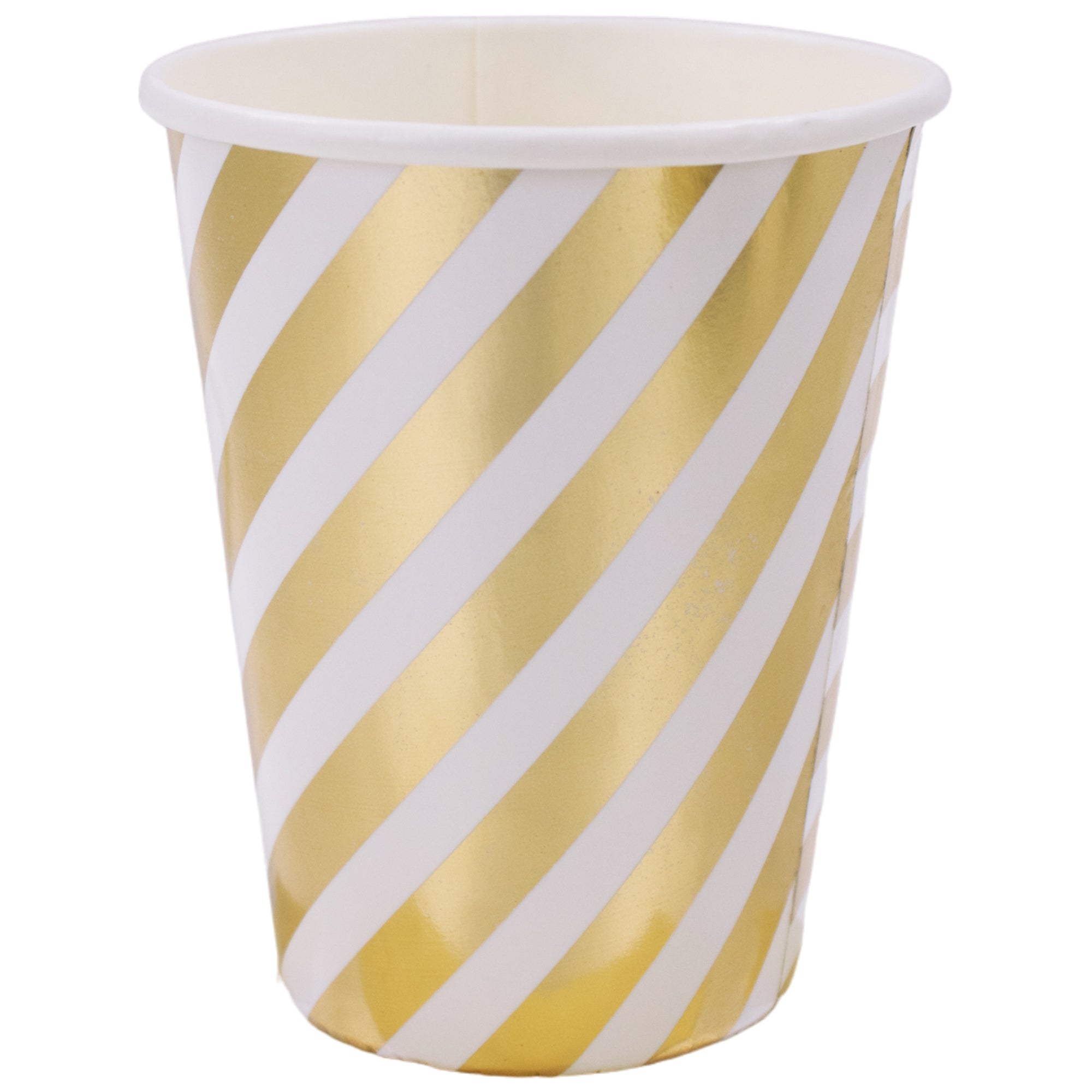 Vaso Rayas Doradas 8 Piezas 270ml