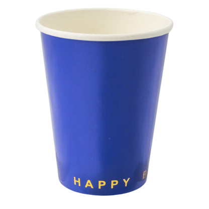 Kit de Fiesta Collection Azul Rey: Platos, Vasos, Cubiertos, Popotes, Servilletas y Decoración