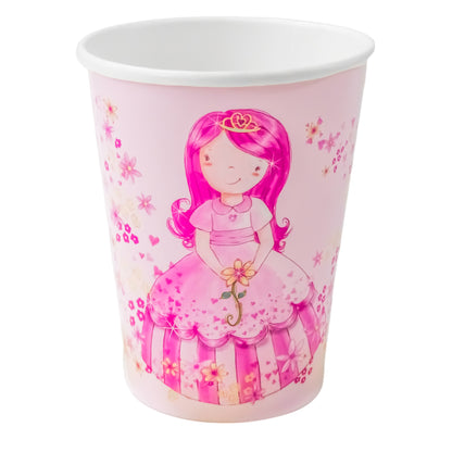 Kit de Fiesta Princesa Rosa: Platos, Vasos, Popotes, Servilletas y Decoración