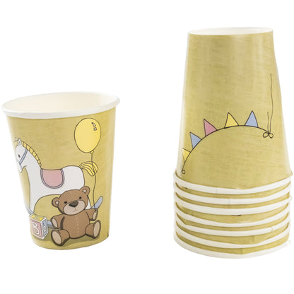 Kit de Fiesta Infantil Caballito: Platos, Vasos, Cubiertos, Popotes, Servilletas y Decoración