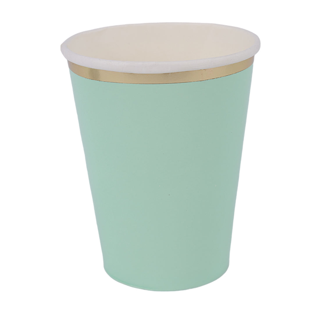 Kit de Fiesta Ice Cream Menta Delux: Platos, Vasos, Cubiertos, Popotes, Servilletas y Decoración