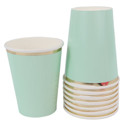 Kit de Fiesta Ice Cream Menta Truck: Platos, Vasos, Cubiertos, Popotes, Servilletas y Decoración
