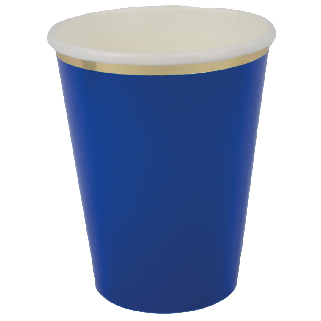 Kit de Fiesta Royal Blue: Platos, Vasos, Cubiertos, Popotes, Servilletas y Decoración