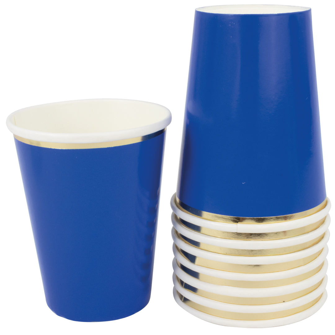 Kit de Fiesta Royal Blue: Platos, Vasos, Cubiertos, Popotes, Servilletas y Decoración