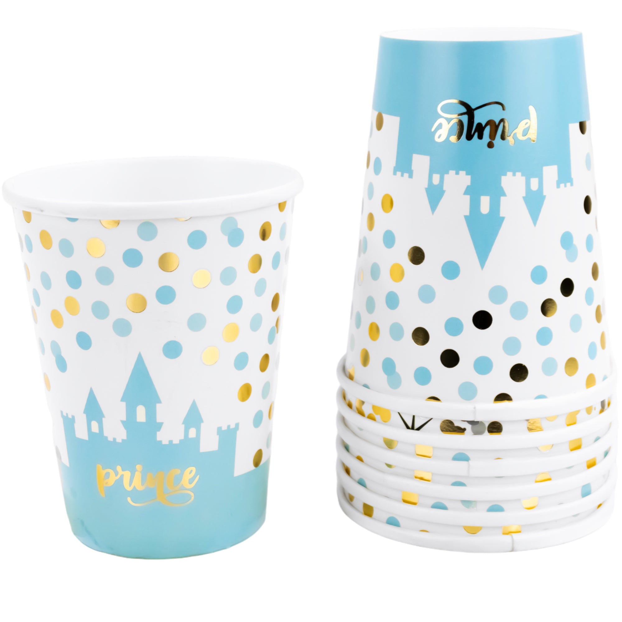 Kit de Fiesta Pequeño Príncipe Azul: Platos, Vasos, Cubiertos, Popotes, Servilletas y Decoración