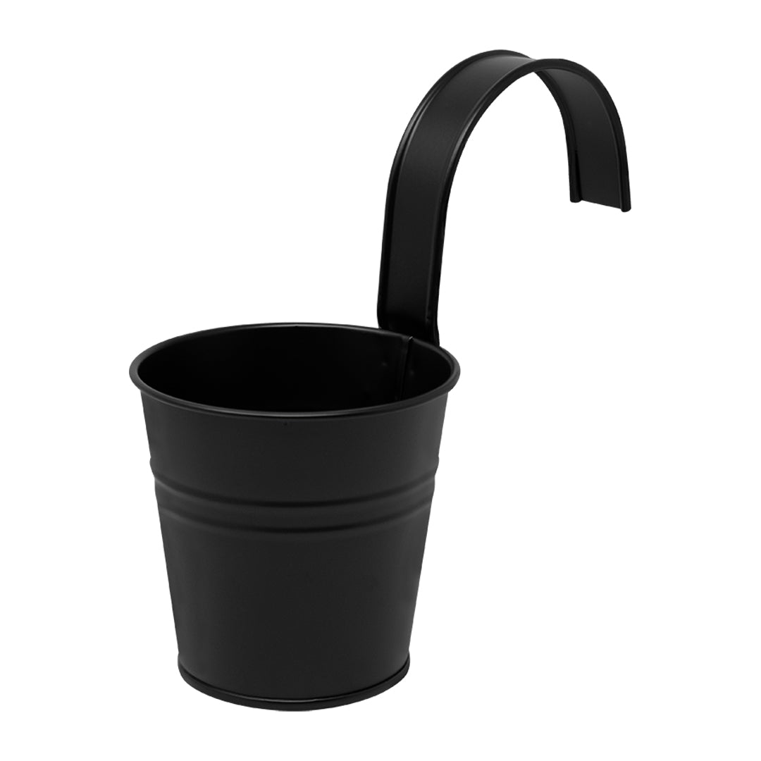 Maceta Colgante Galvanizada Negra