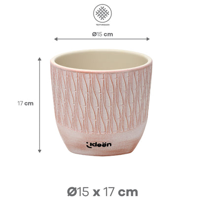 Set de 3 Macetas - Arcilla Color Rosa