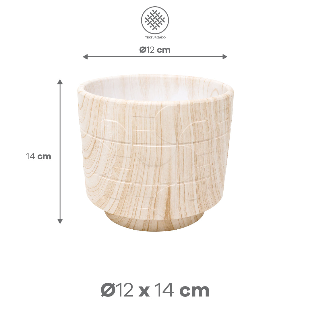 Maceta Terracota Color Madera Claro