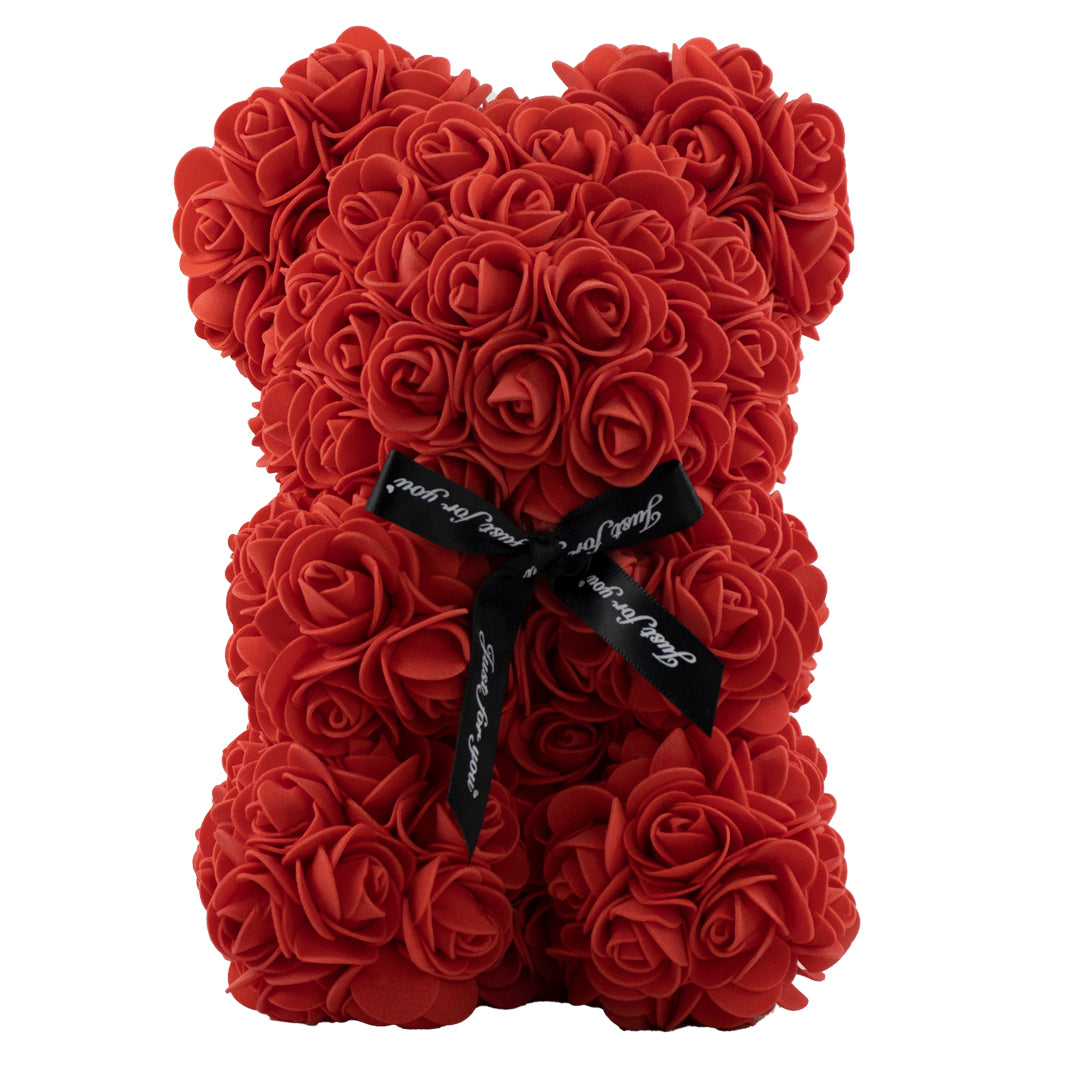 Oso Floral "Just For You" - Color Rojo