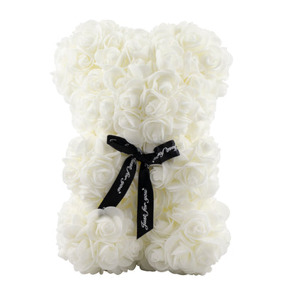 Oso Floral "Just For You" - Color blanco
